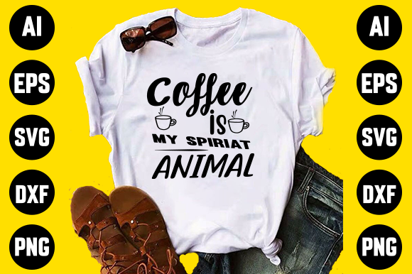 Coffee Funny Svg T-shirt Design Graphics for Print Templates