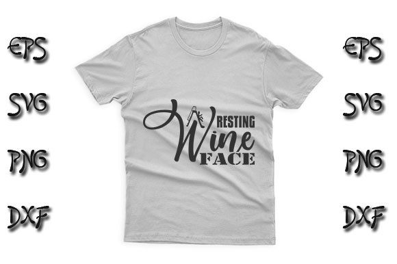 Funny SVG Design, Resting Wine Face
