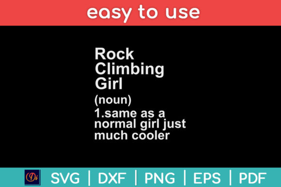 Rock Climbing Girl Definition Funny Svg